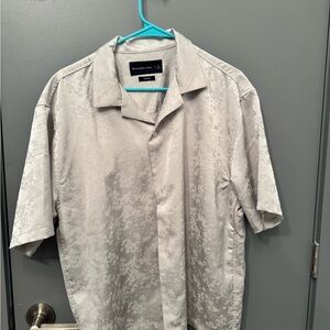 Abercrombie & Fitch Cream Cropped Shirt